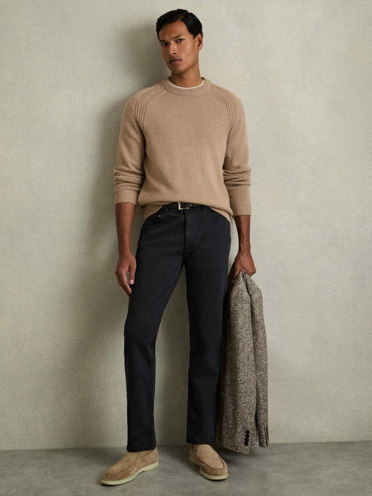 Cotton-Stretch Slim-Fit Jeans in Navy | Reiss Men Signature