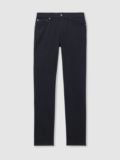 Cotton-Stretch Slim-Fit Jeans in Navy | Reiss Men Signature
