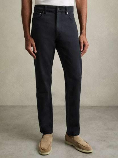 Cotton-Stretch Slim-Fit Jeans in Navy | Reiss Men Signature