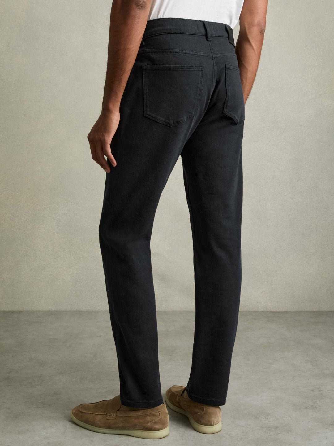 Cotton-Stretch Slim-Fit Jeans in Navy | Reiss Men Signature