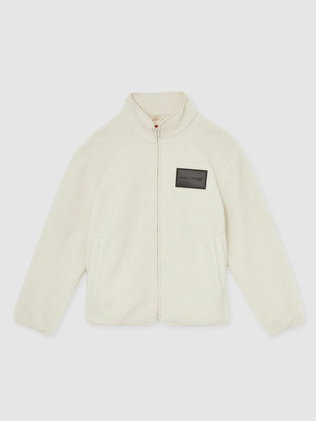 McLaren F1 Team Embroidered Fleece Jacket Unisex Fit in Off White | Reiss Men Trending