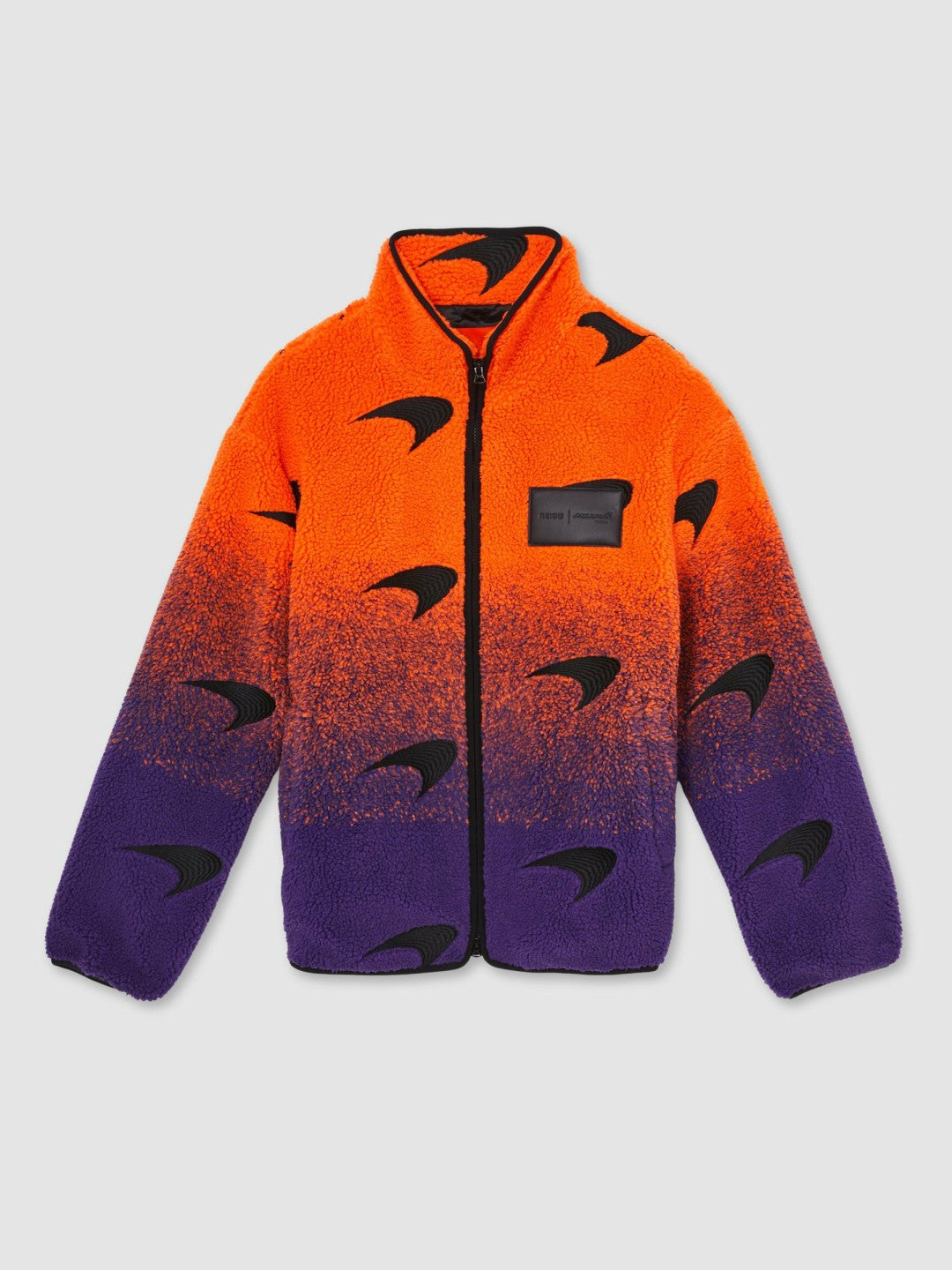 Unisex Fit McLaren F1 Team Ombré Fleece Jacket in Papaya Orange/Purple | Reiss Men New