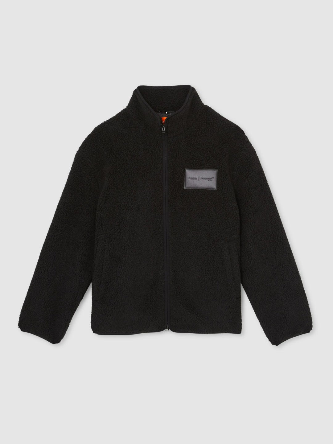 McLaren F1 Team Embroidered Fleece Jacket Unisex Fit in Black | Reiss Men Recommended