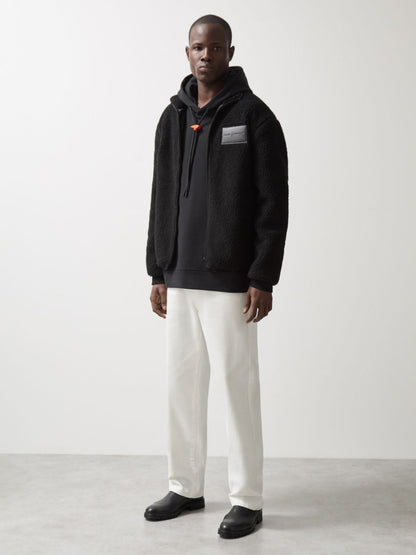 McLaren F1 Team Embroidered Fleece Jacket Unisex Fit in Black | Reiss Men Recommended