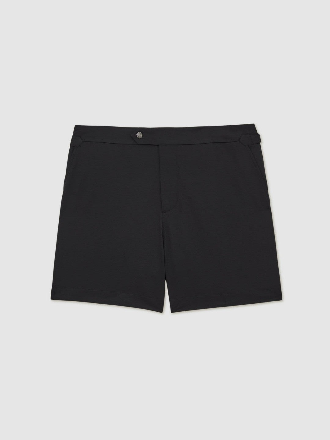 Side-Adjuster Swim Shorts in Black | Reiss Men Signature