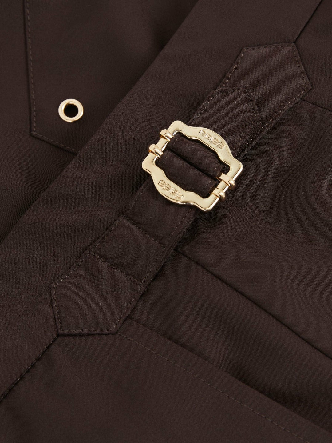 Side-Adjuster Swim Shorts in Chocolate Brown | Reiss Men Best Seller