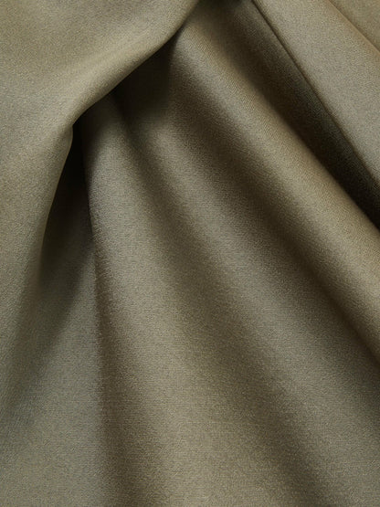 Satin Drape Tuck Midi Dress in Khaki | Reiss Women Trending