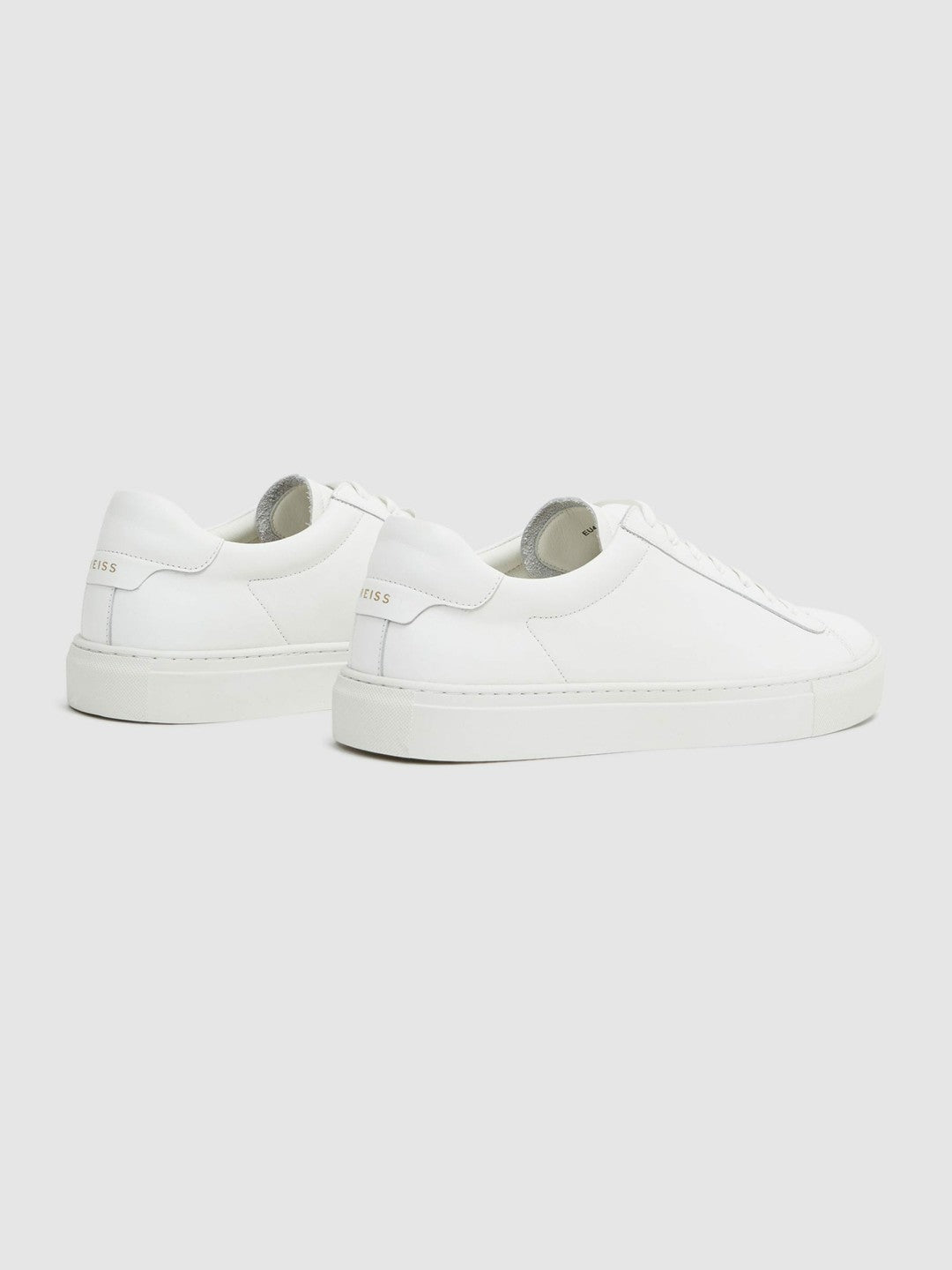 Leather Low-Top Trainers in White | Reiss Men Featured