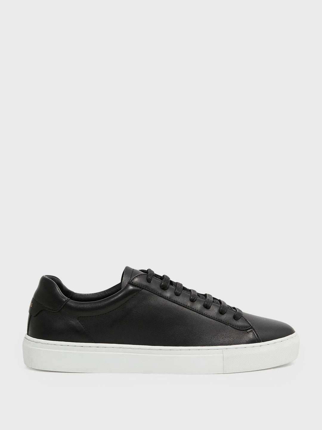 Leather Low-Top Trainers in Black | Reiss Men Popular
