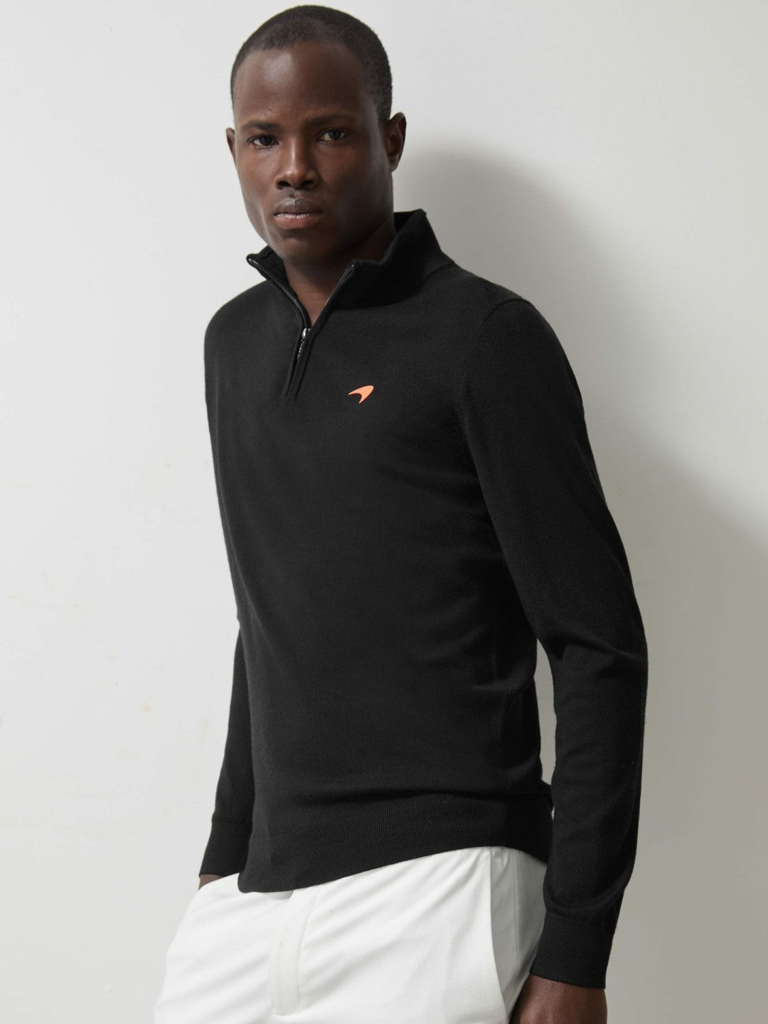 McLaren F1 Team Merino Half-Zip Jumper in Black | Reiss Men Recommended