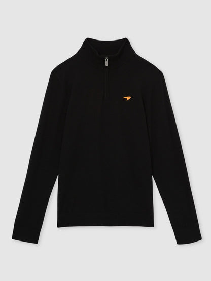 McLaren F1 Team Merino Half-Zip Jumper in Black | Reiss Men Recommended