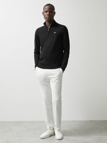 McLaren F1 Team Merino Half-Zip Jumper in Black | Reiss Men Recommended