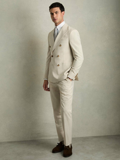 Regular-Fit Cotton Pin-Collar Shirt in Contrast S Blue | Reiss Men Featured