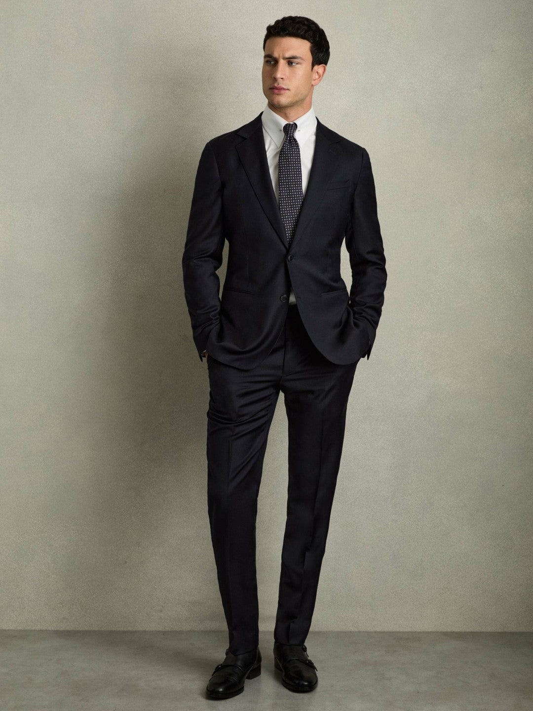 Regular-Fit Cotton Pin-Collar Shirt in White | Reiss Men Recommended
