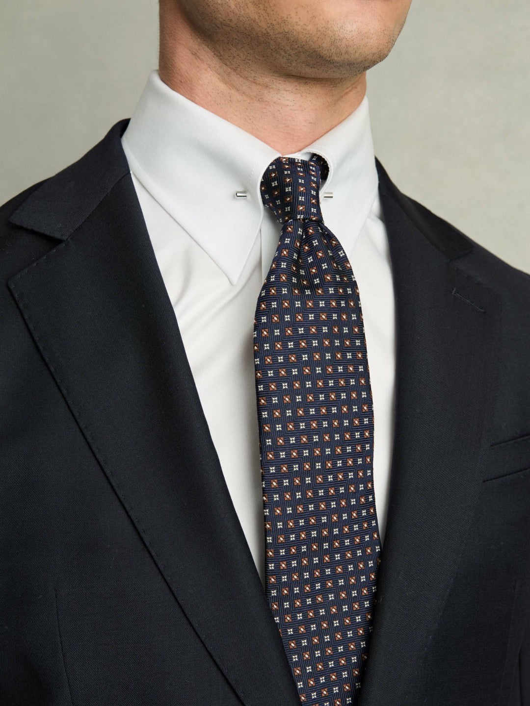 Regular-Fit Cotton Pin-Collar Shirt in White | Reiss Men Recommended