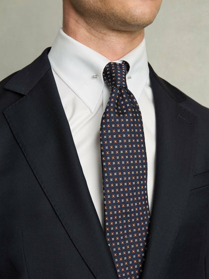 Regular-Fit Cotton Pin-Collar Shirt in White | Reiss Men Recommended