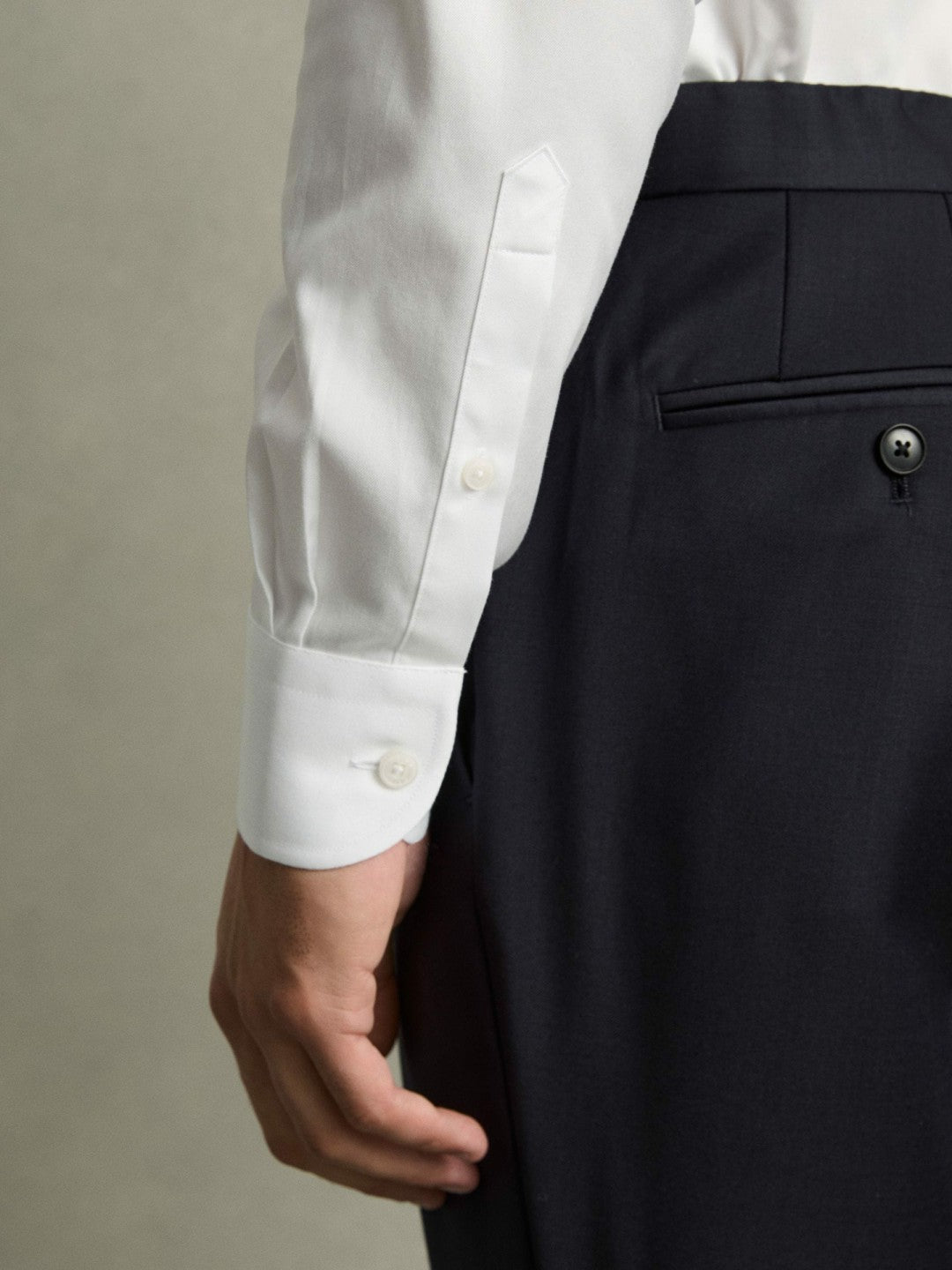 Regular-Fit Cotton Pin-Collar Shirt in White | Reiss Men Recommended
