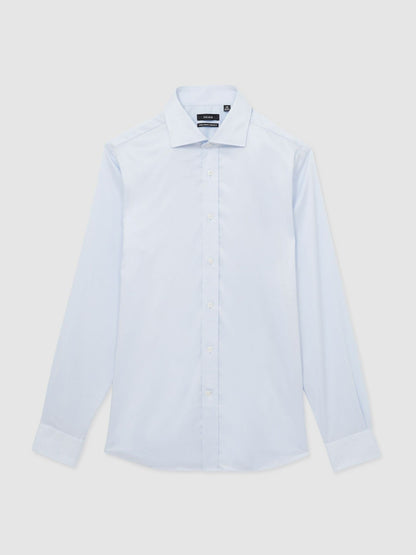 Regular Fit Shirt in Soft Blue | Reiss Men Signature