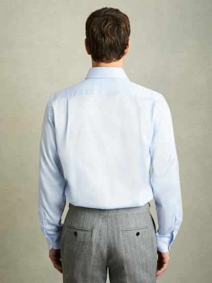 Regular Fit Shirt in Soft Blue | Reiss Men Signature