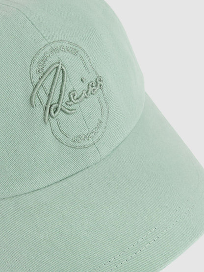 Cotton Logo-Embroidered Baseball Cap in Washed Green | Reiss Men Exclusive