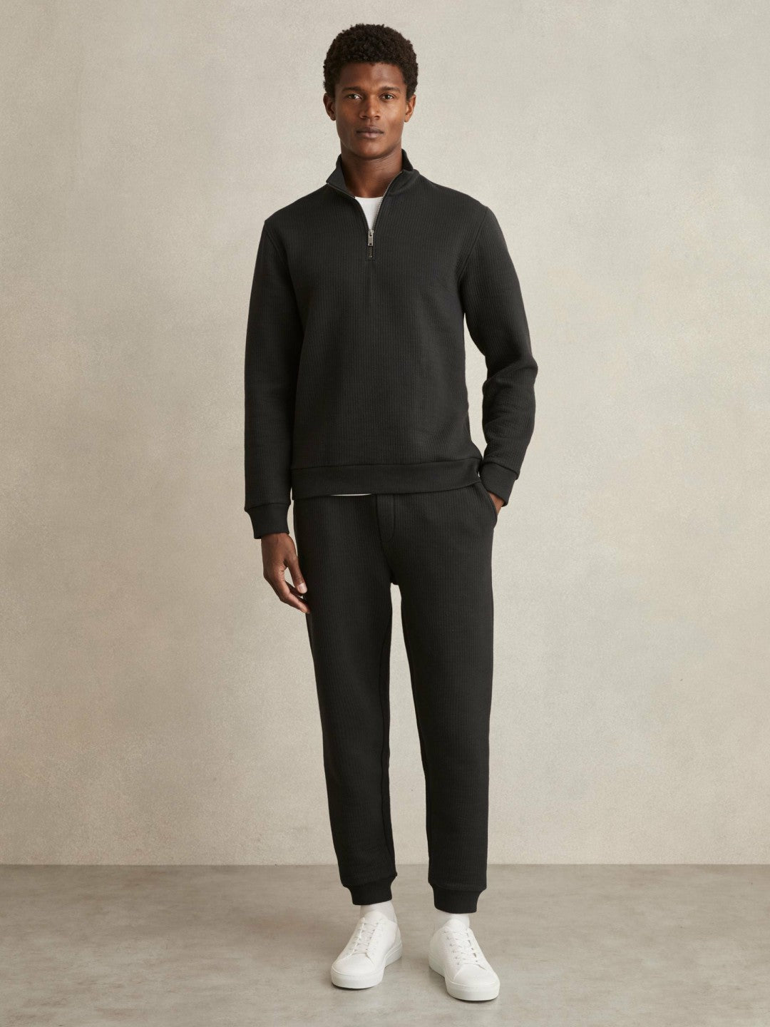 Knitted Low-Top Trainers in White | Reiss Men Signature