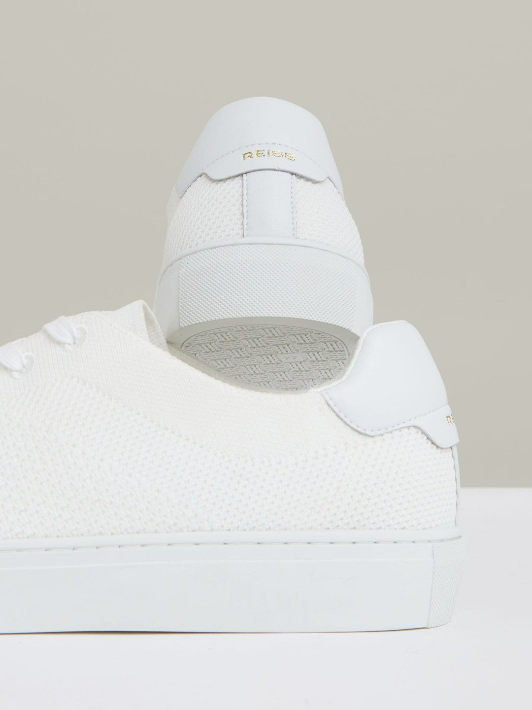 Knitted Low-Top Trainers in White | Reiss Men Signature