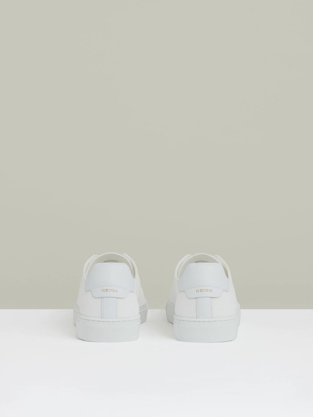 Knitted Low-Top Trainers in White | Reiss Men Signature