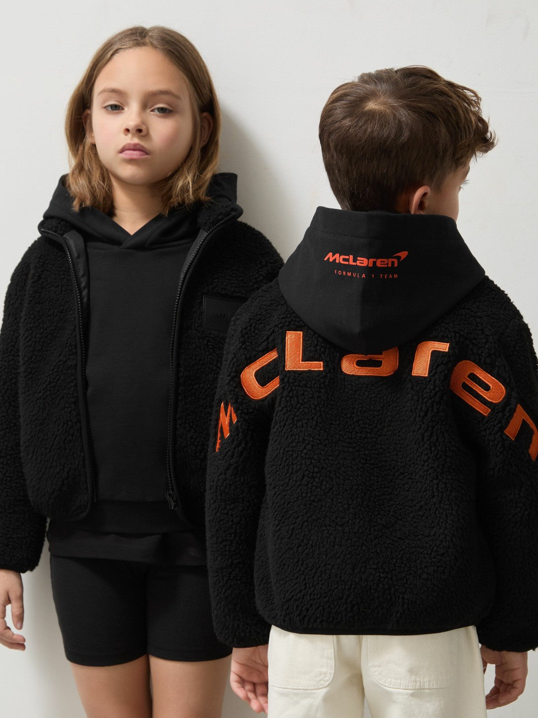 13-14 yrs Unisex Fit McLaren F1 Team Embroidered Fleece Jacket in Black | Reiss Children & Baby Exclusive