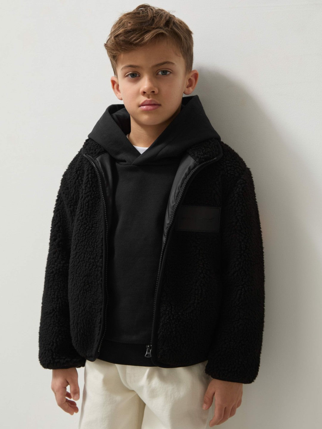 13-14 yrs Unisex Fit McLaren F1 Team Embroidered Fleece Jacket in Black | Reiss Children & Baby Exclusive