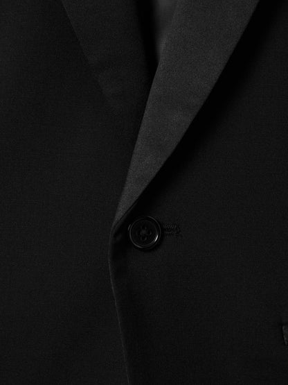 Wool-Blend Double-Breasted Tuxedo Jacket in Black | Reiss Children & Baby Featured