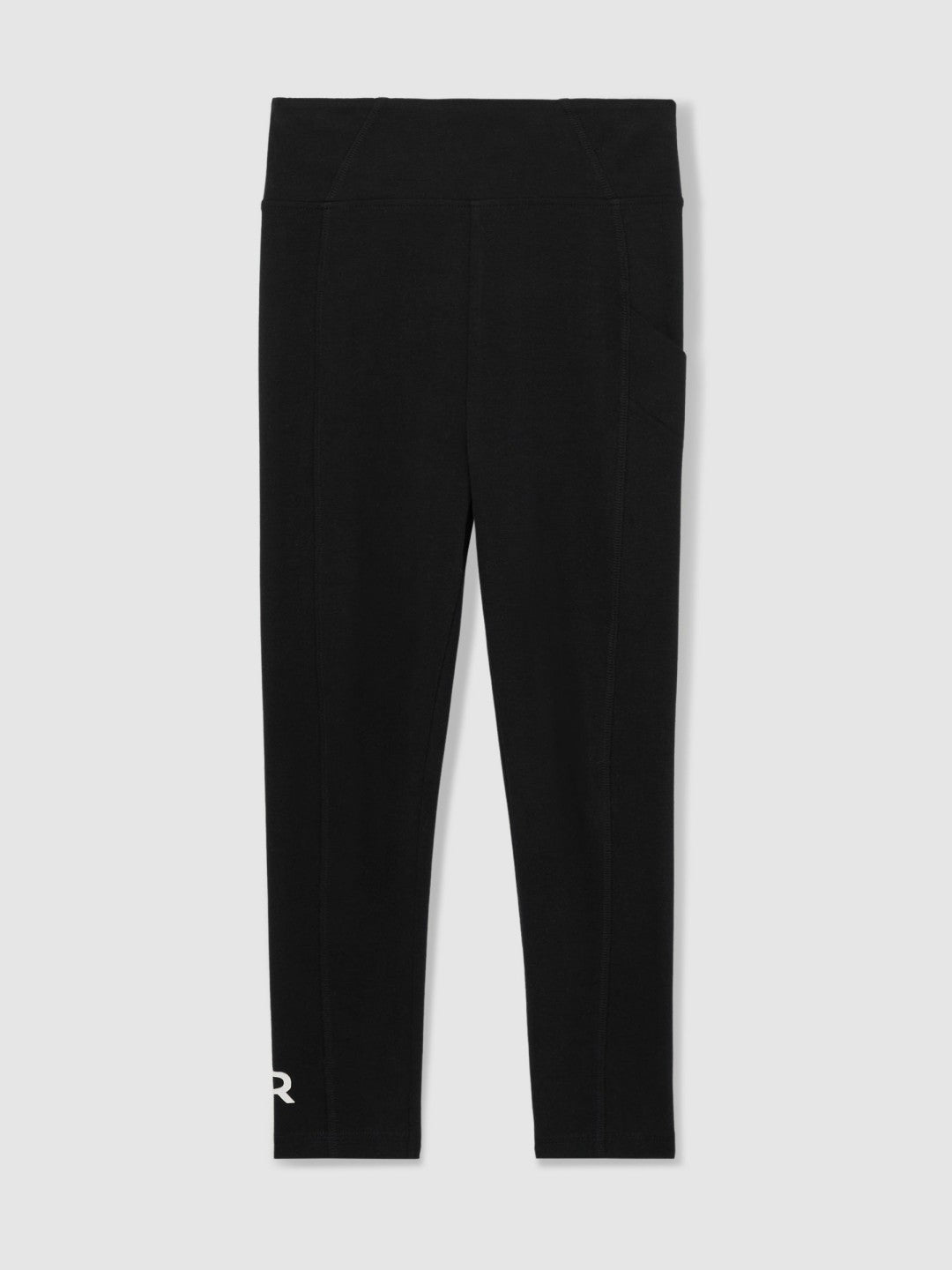 9-14 yrs Stretch Logo Print Leggings in Black | Reiss Children & Baby Premium