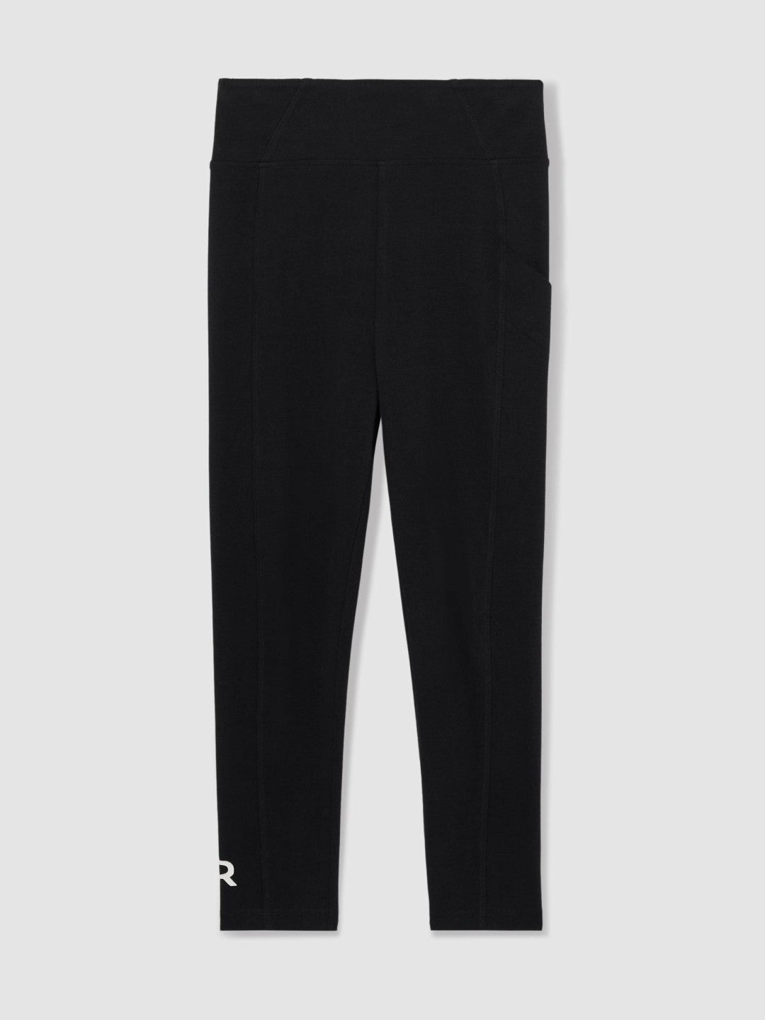 4-9 yrs Stretch Logo Print Leggings in Black | Reiss Children & Baby Exclusive