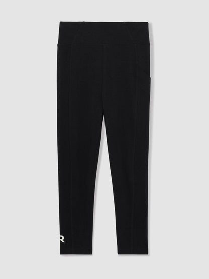 4-9 yrs Stretch Logo Print Leggings in Black | Reiss Children & Baby Exclusive
