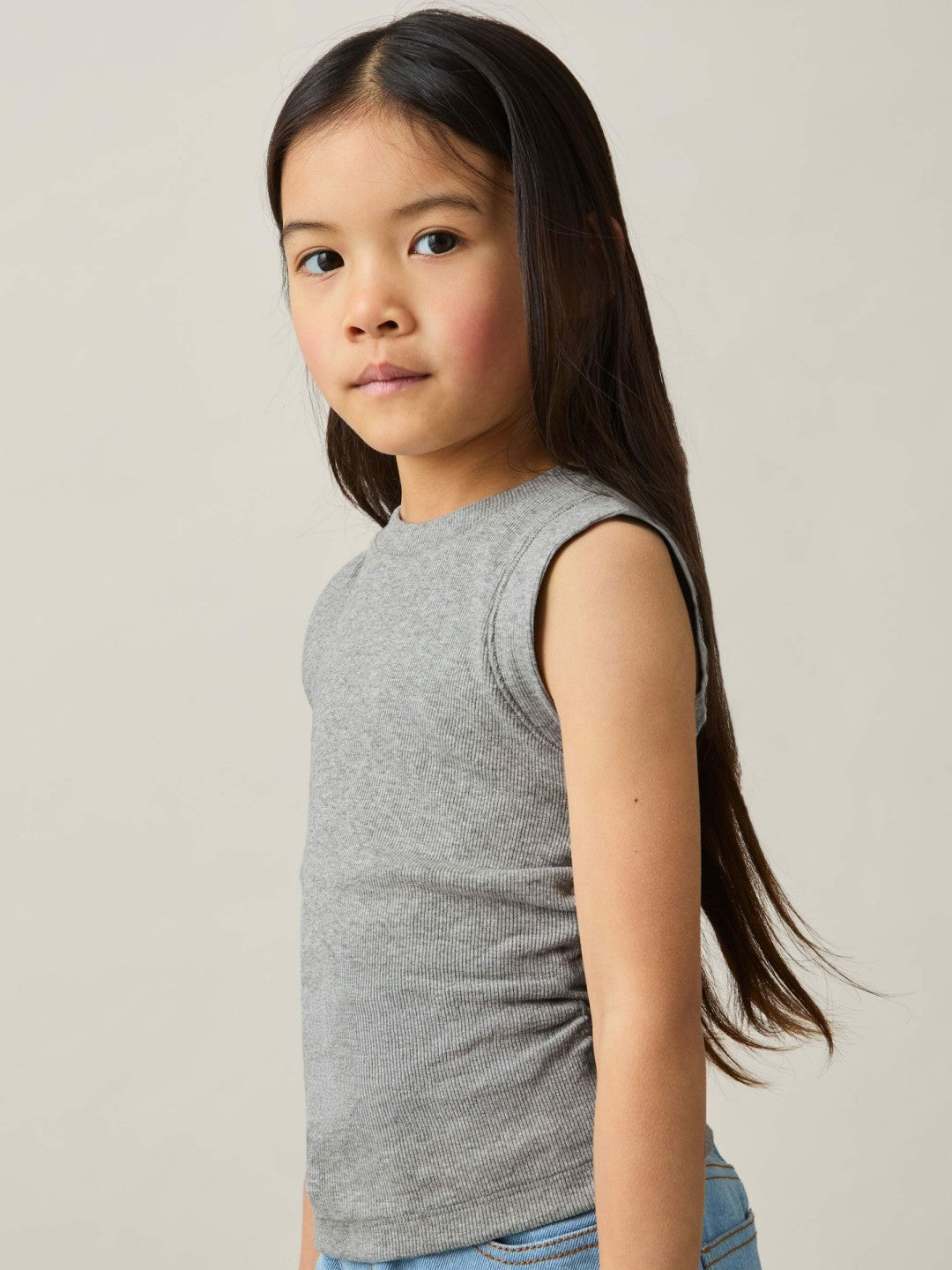 9-13 yrs Ruched Vest Top in Grey | Reiss Children & Baby Recommended