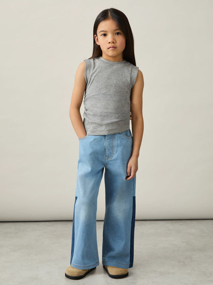 9-13 yrs Ruched Vest Top in Grey | Reiss Children & Baby Recommended