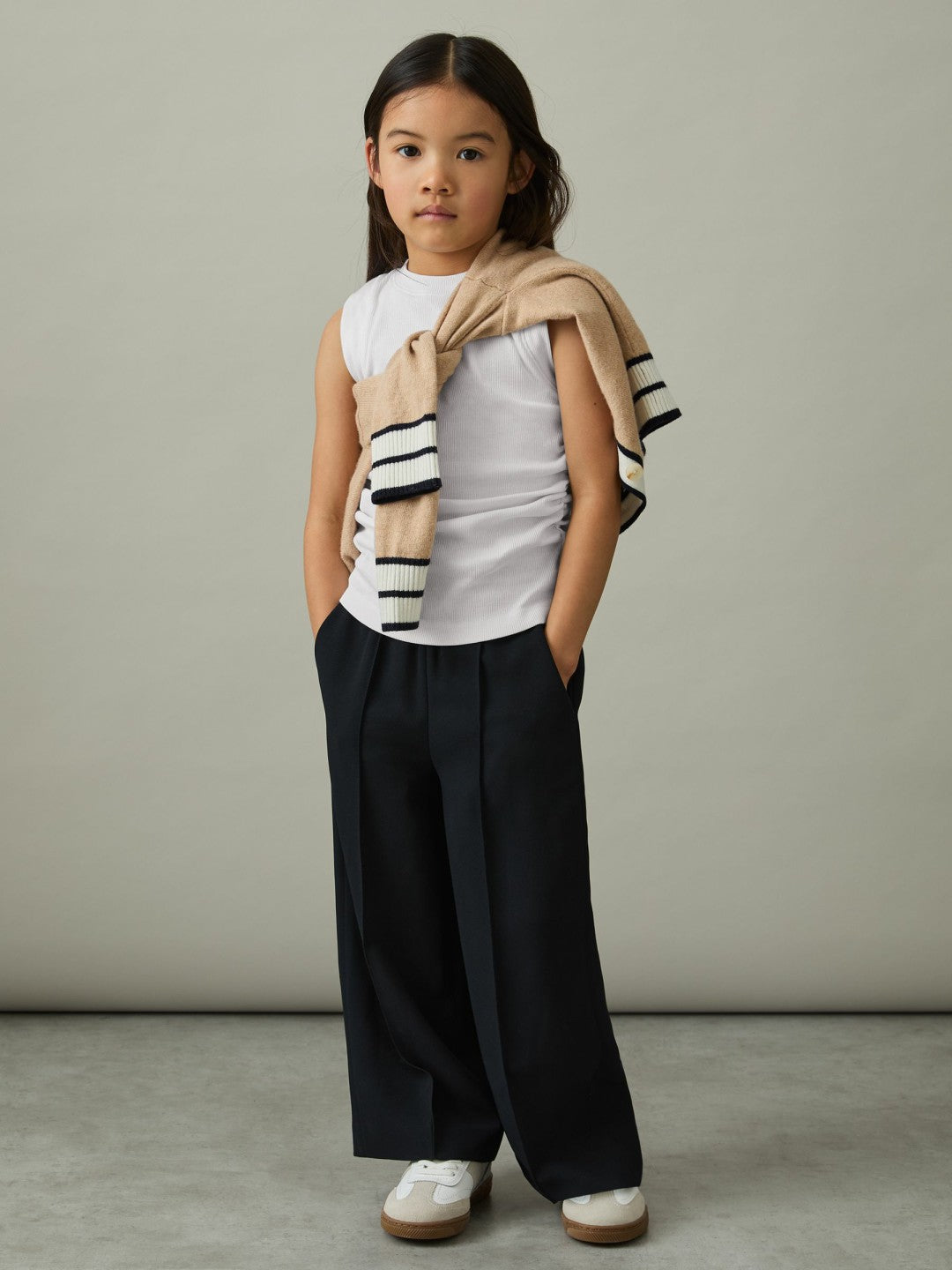 13-14 yrs Ruched Vest Top in White | Reiss Children & Baby Trending