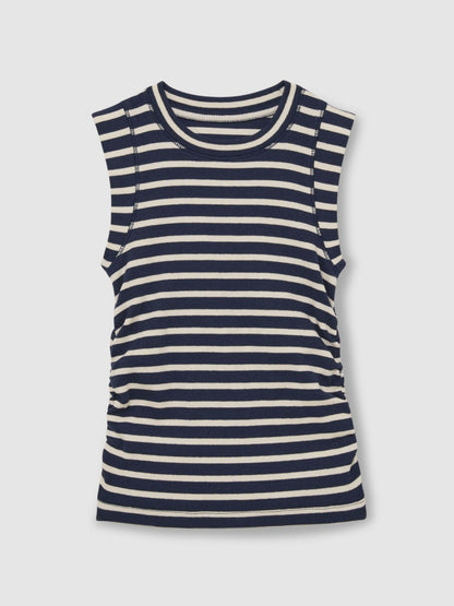 9-13 yrs Ruched Vest Top in Navy/White | Reiss Children & Baby Featured
