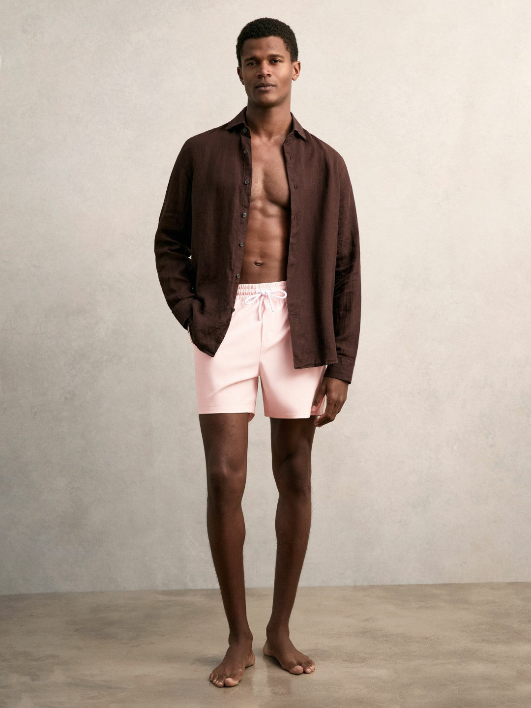 Drawstring Swim Shorts in Pink | Reiss Men Recommended