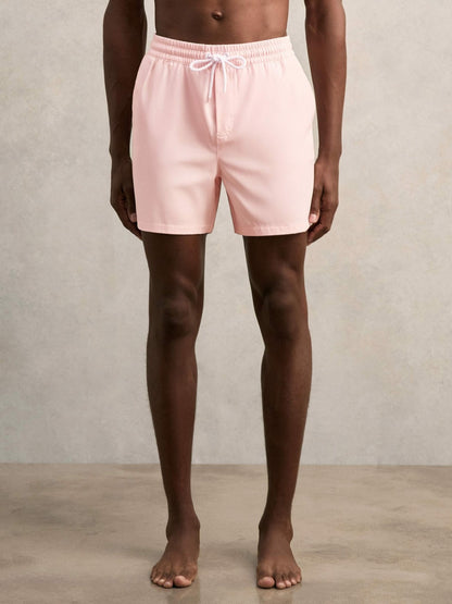 Drawstring Swim Shorts in Pink | Reiss Men Recommended