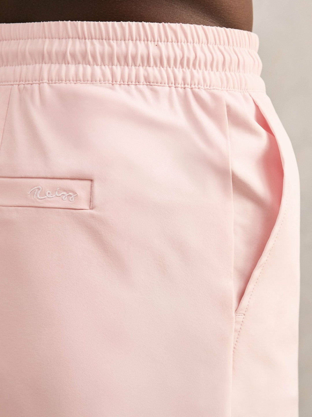 Drawstring Swim Shorts in Pink | Reiss Men Recommended