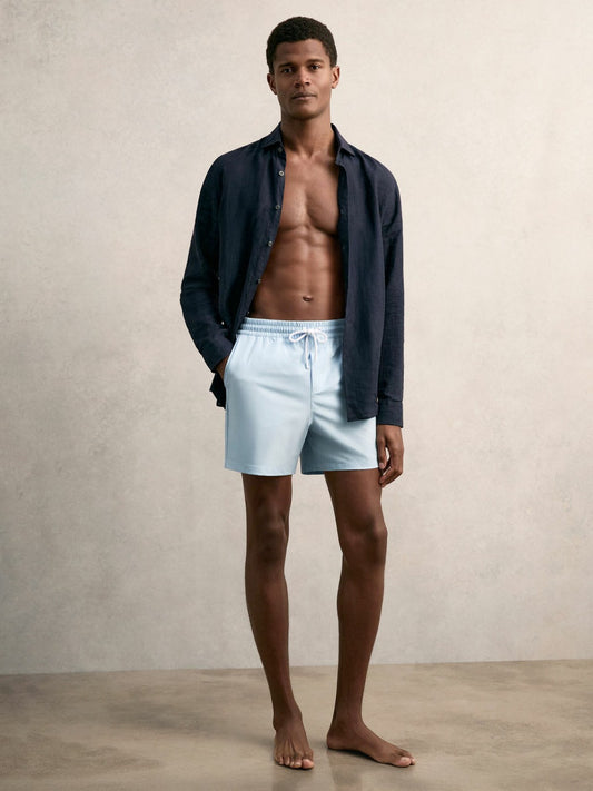 Drawstring Swim Shorts in Soft Blue | Reiss Men New