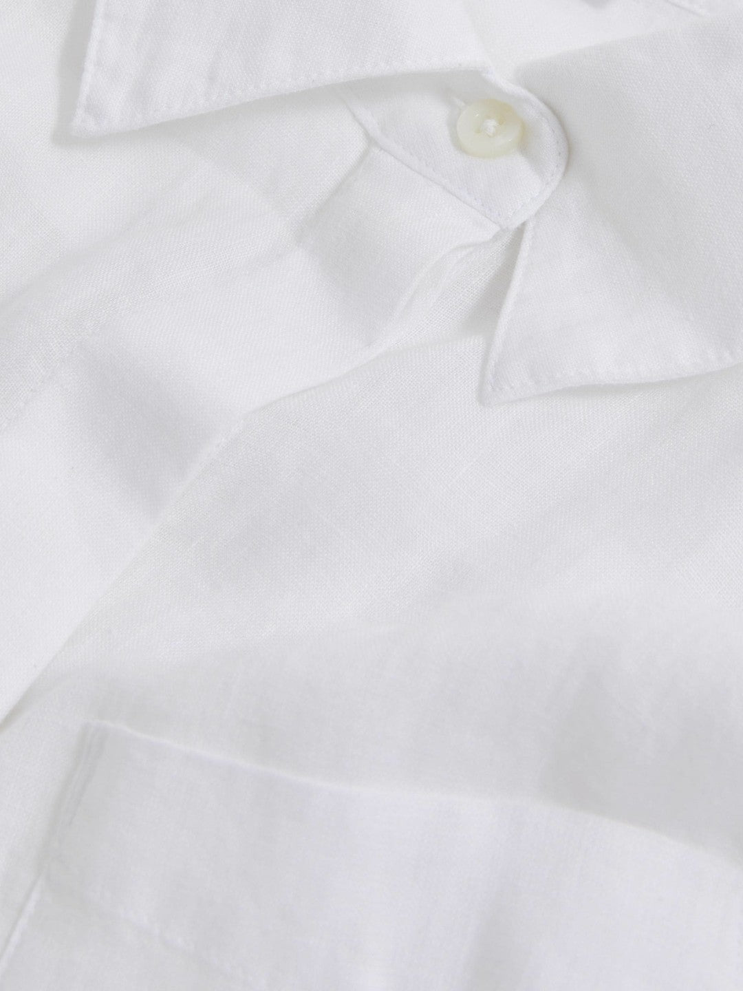 Linen Button-Through Shirt in White | Reiss Women Featured