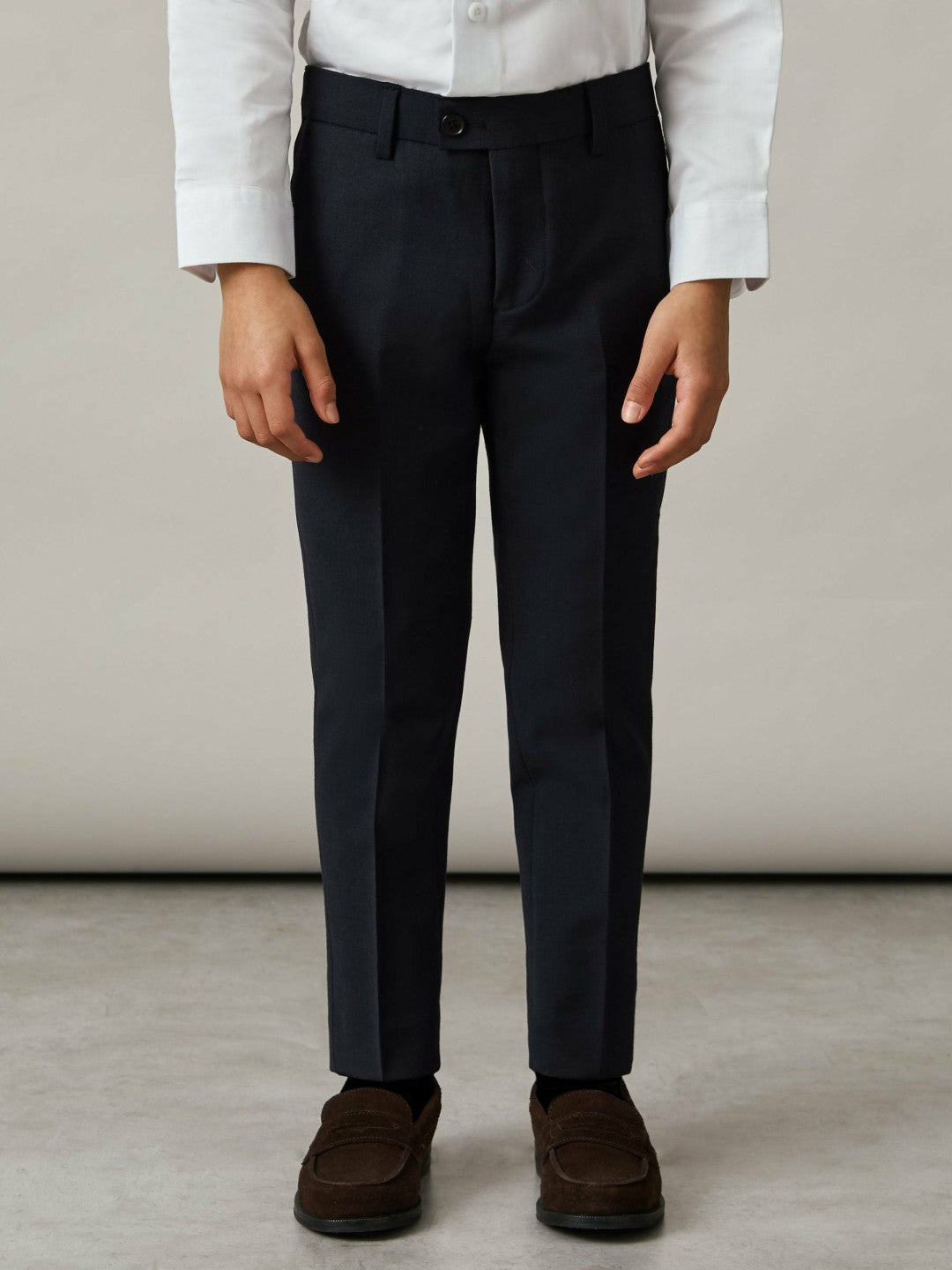 3-9 yrs Wool-Blend Suit Trousers in Navy | Reiss Children & Baby New