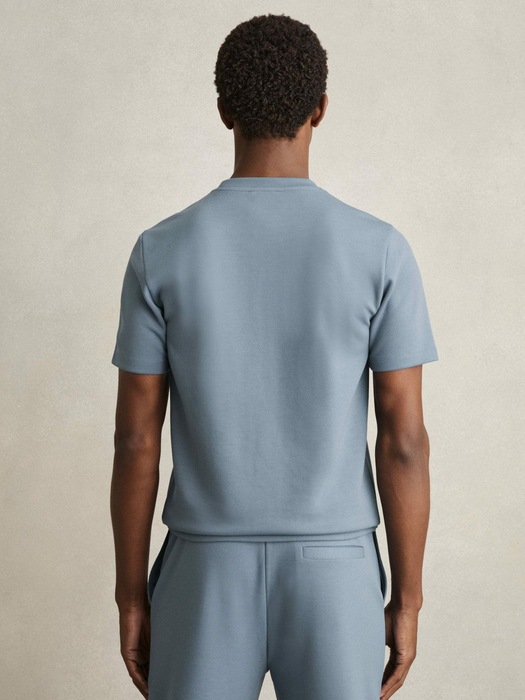 Interlock Jersey Crew Neck T-Shirt in Airforce Blue | Reiss Men Popular
