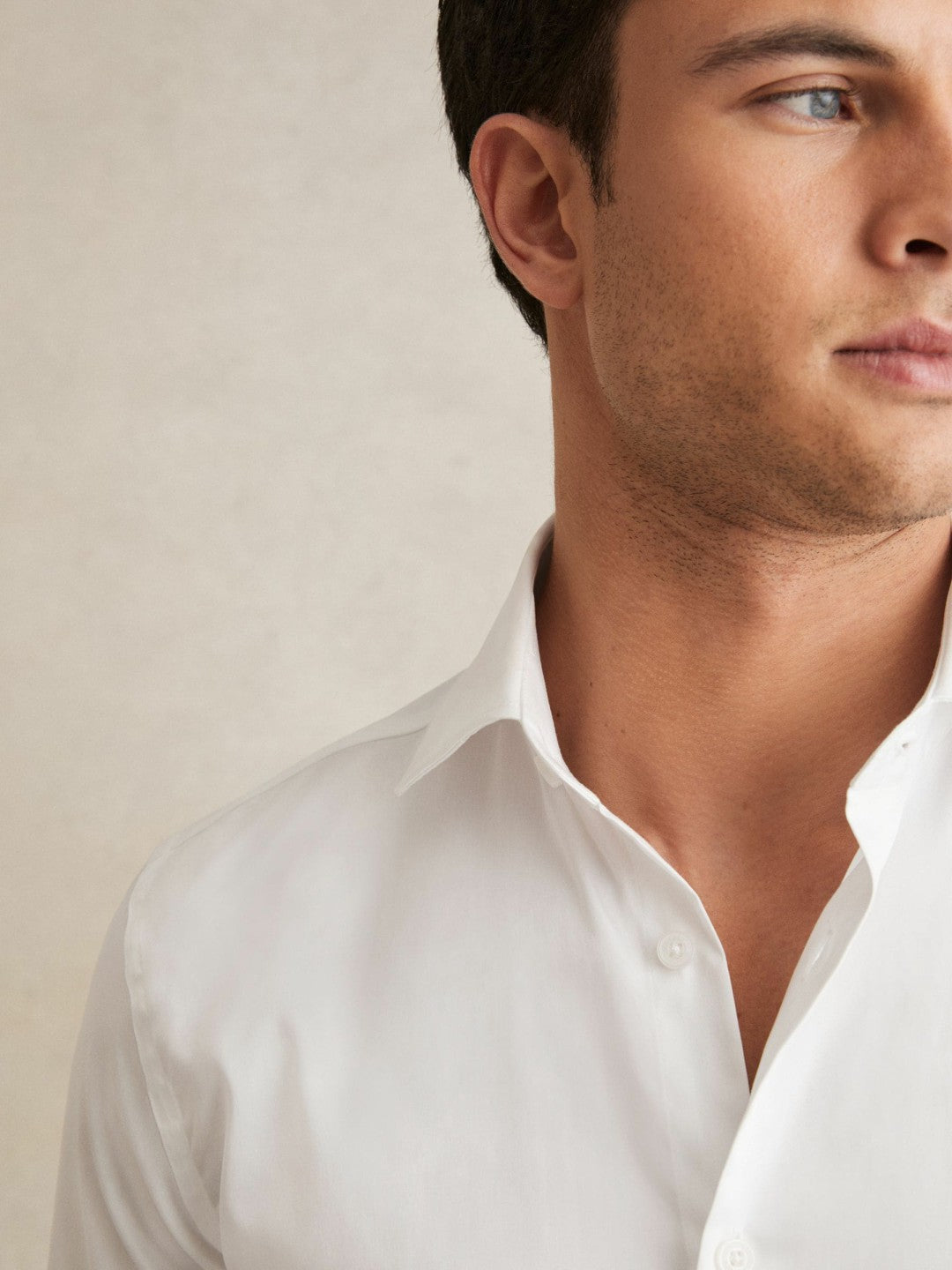 Regular Fit Cotton Sateen Shirt in White | Reiss Men Best Seller