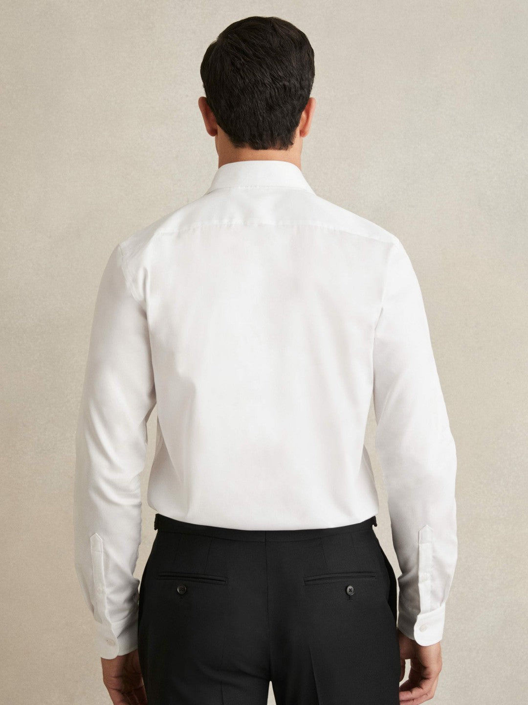 Regular Fit Cotton Sateen Shirt in White | Reiss Men Best Seller