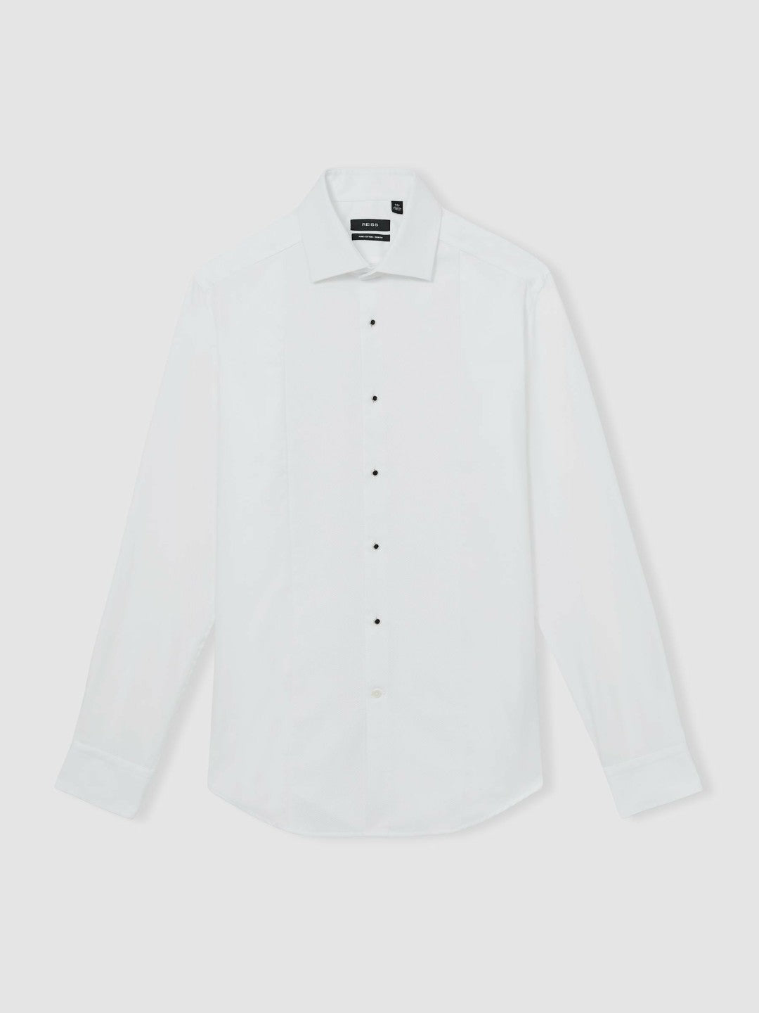 Slim Fit Cotton Dinner Shirt in White | Reiss Men Exclusive