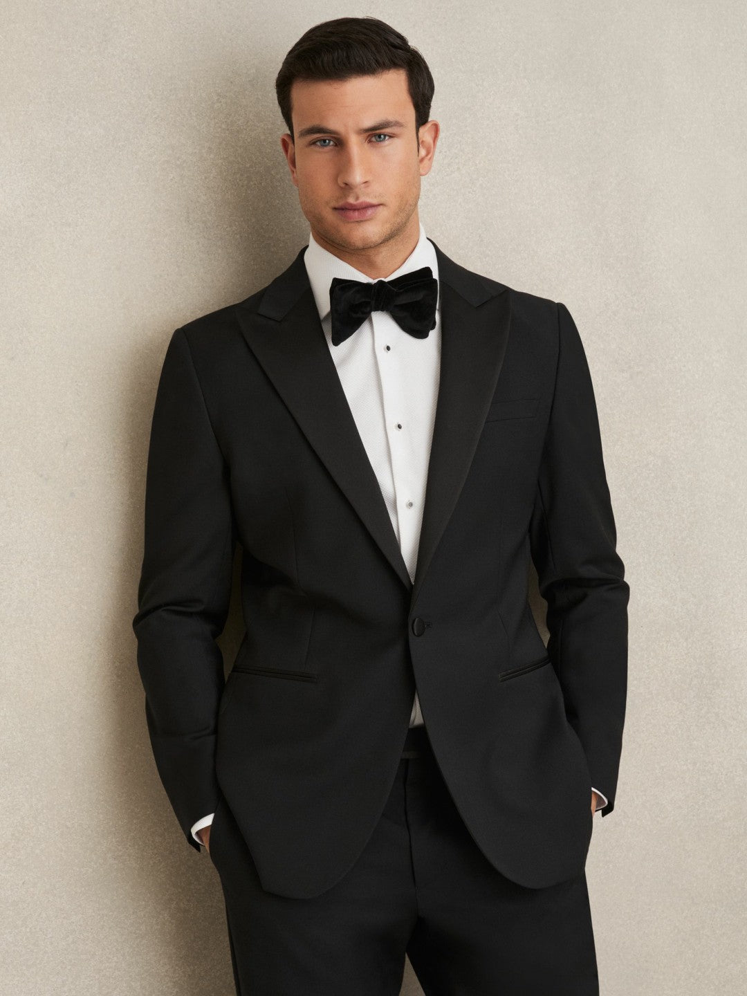 Slim Fit Cotton Dinner Shirt in White | Reiss Men Exclusive