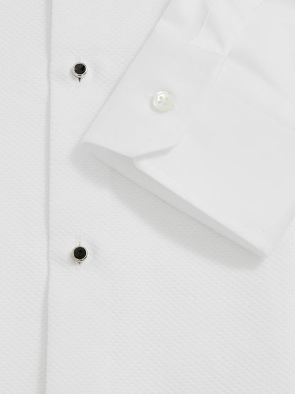 Slim Fit Cotton Dinner Shirt in White | Reiss Men Exclusive