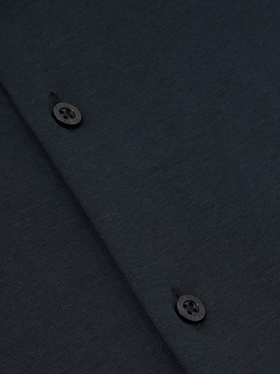 Cotton-Jersey Button-Through Shirt in Navy | Reiss Men Premium